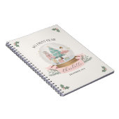 Roze Notenkraker Baby shower Eerste Jaar Milestone Notitieboek (Rechterzijde)