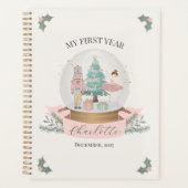 Roze Notenkraker Baby shower Eerste Jaar Milestone Planner (Voorkant)