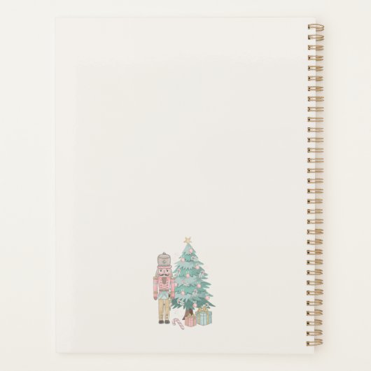 Roze Notenkraker Baby shower Eerste Jaar Milestone Planner (Achterkant)