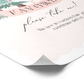 roze notenkraker baby shower gunst teken poster (Hoek)