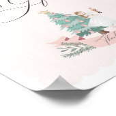 Roze Notenkraker baby shower kaarten en geschenken Poster (Hoek)