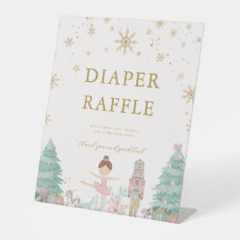 Roze Notenkraker Baby Shower Luiers Raffle Bord Reclamebord Met Voetstuk