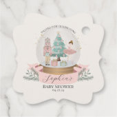 roze notenkraker baby shower partij gunst label (Achterkant)