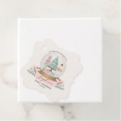 roze notenkraker baby shower partij gunst label (In situ)