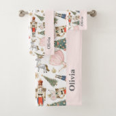 Roze Notenkraker Badhanddoek Set Bad Handdoek (Insitu)