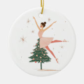 Roze Notenkraker Ballerina Keramisch Ornament (Voorkant)