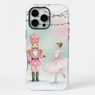 Roze Notenkraker & Ballerina Kerst iPhone 16 Pro Max Hoesje
