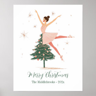 Roze Notenkraker Ballerina Poster