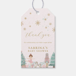 Roze Notenkraker Ballet Baby Shower Favor Tags Cadeaulabel