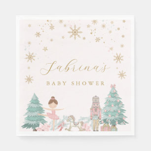 Roze Notenkraker Ballet Baby Shower Servetten