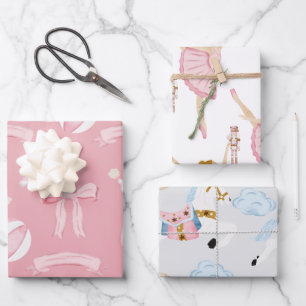 Roze Notenkraker Ballet Inpakpapier Vel