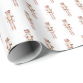 Roze Notenkraker Ballet Kerstmis Cadeaupapier (Rol Hoek)