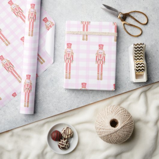 Roze Notenkraker Ballet Kerstmis Wrapping Papier (Crafts)
