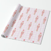 Roze Notenkraker Ballet Kerstmis Wrapping Papier (Uitgerold)
