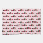 Roze Notenkraker Ballet Kerstschotel Handdoek (Horizontaal)