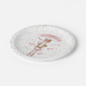 Roze Notenkraker Ballet Papieren Bordje (Gekanteld)