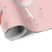 Roze Notenkraker Ballet Thema Meisjes Cadeaupapier (Rol Hoek)