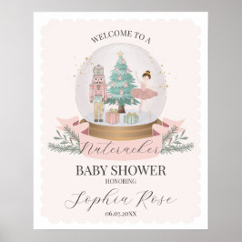 Roze Notenkraker Ballet Winter baby shower welkom Poster
