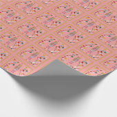 Roze Notenkraker Cadeaupapier (Hoek)