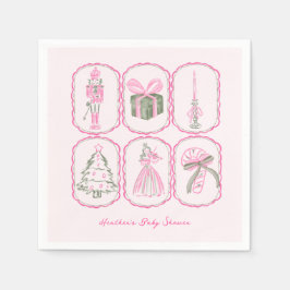 Roze Notenkraker Een vrolijke kleine baby shower Servet