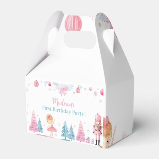 Roze Notenkraker Fairy Verjaardagsfeestje Favor Bo Bedankdoosjes (Achterkant)