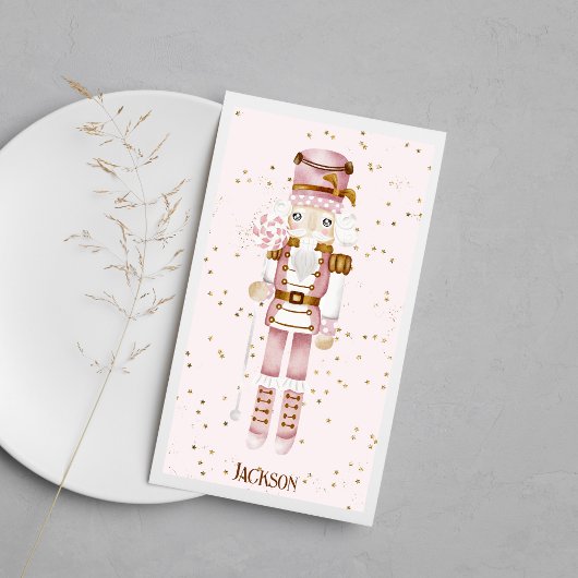 Roze Notenkraker Gastendoek Servet