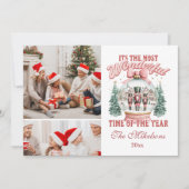 Roze  Notenkraker Kerst 2 Foto  Wonderland Gl Feestdagenkaart (Voorkant)