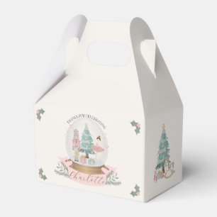 Roze Notenkraker Kerst Baby shower Favor Bedankdoosjes