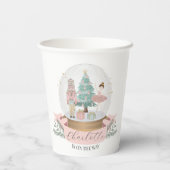 Roze Notenkraker Kerst baby shower Servies Papieren Bekers (Achterkant)