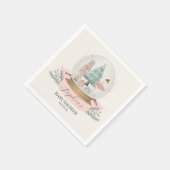 Roze Notenkraker Kerst baby shower Servies Servet (Hoek)