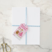 Roze Notenkraker & Kerst Gingerbread House Cadeaulabel (Met Touw)