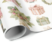 Roze Notenkraker Kerst Inpakpapier (Rol Hoek)