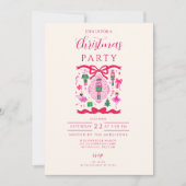 Roze Notenkraker Kerst Kaart (Voorkant)
