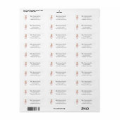 Roze Notenkraker Kerst Retouradres Etiket (Full Sheet)