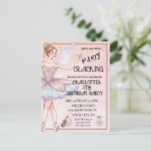 Roze Notenkraker Kerstbaljurgen Verjaardag Briefkaart (Staand voorkant)