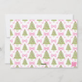 Roze Notenkraker Kerstboom Monogram Crest Feestdagenkaart (Achterkant)