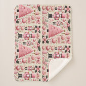 Roze Notenkraker Kerstboom  Sherpa Deken (Voorkant)