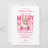 Roze Notenkraker Kerstfeest Kaart (Voorkant)