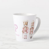 Roze Notenkraker Kerstmis Latte Mok (Rechterhoek)