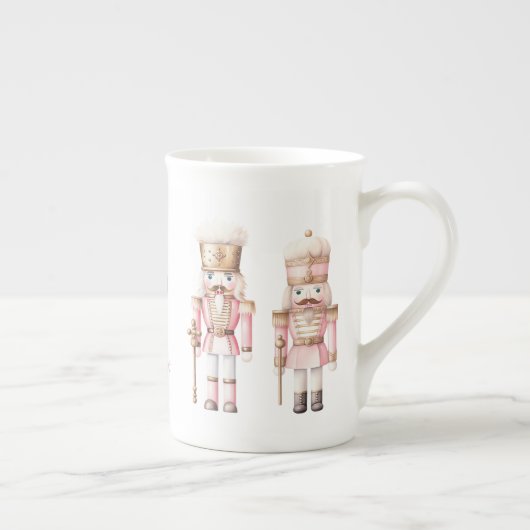 Roze Notenkraker Kerstmis Porselein Kop (Rechts)