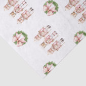 Roze Notenkraker Kerstmis Tissuepapier (Detail)