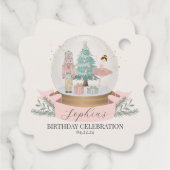 Roze Notenkraker Kerstmis Verjaardagsfeestgunstag Bedankjes Labels (Achterkant)