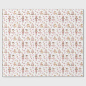 Roze Notenkraker Kinderen Kerst Inpakpapier (Vlak)