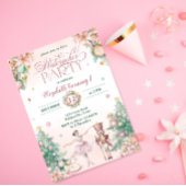 Roze Notenkraker Meisjes Verjaardagsfeest Kaart