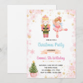 Roze notenkraker party uitnodiging (Voorkant / Achterkant)