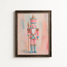 Roze Notenkraker Poster - Kerst Muur Kunst