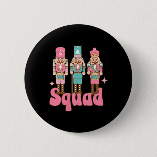 Roze Notenkraker Squad In Mijn Notenkraker Tijdper Ronde Button 5,7 Cm (Voorkant)