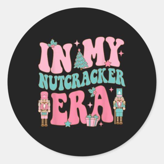 Roze notenkraker squad in mijn notenkraker tijdper ronde sticker (Voorkant)