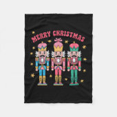 Roze Notenkraker Squad Roze Kerstballet Xmas W Fleece Deken (Voorkant)