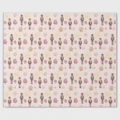 Roze Notenkraker Sugar Land Waterverf Cadeaupapier (Vlak)